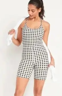 Old Navy‎ Active Powerchill Unitard Shorts Womens Plus 4X Romper Gingham NEW