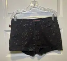 Rock & Republic Black Lolita Star Print Denim Shorts size 10