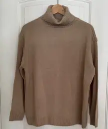 Chuu Turtle Neck Knit Sweater - Beige