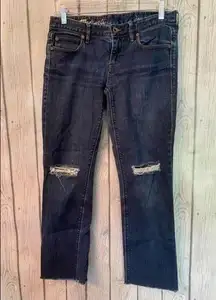 Madewell Rail Straight Distressed Raw‎ Hem Jeans Size 27