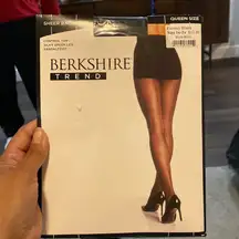 Berkshire fantasy black sheer back seam plus size 1x-2x pantyhose dark academia