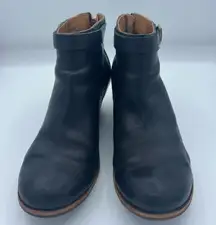 Kork-Ease Isa Black Leather Ankle Boots Women Size 6