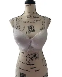 White Lace push up lined bra 