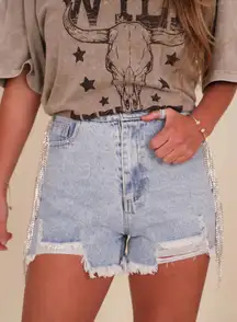 Rhinestone Cowgirl Denim Shorts