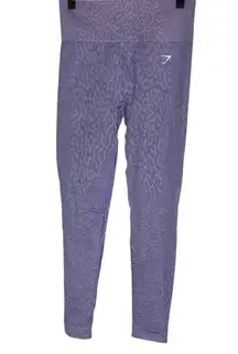 Gymshark Women's XS Booty Scrunch Athletic Leggings Purple Pattern Marl Gym Lift