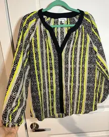 Calvin Klein  Blouse Shirt Designer Fashion Women Clothing Multicolor Chic Size M