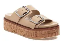 J/Slides NYC BELINDA Sand Leather Sandals MSRP: $169.00