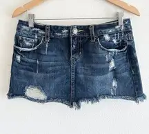 Y2K Aeropostale Dark Wash Micro Mini Skirt 5/6