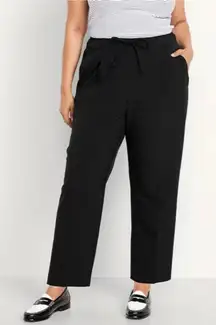 Old Navy Billie Straight Trouser Pant  
Women Black Pull On Elastic Waist- Size L