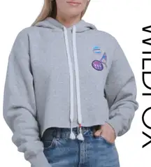 Wildfox Merit Badges Harley Cropped Sweatshirt Hoodie