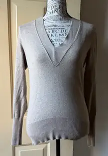 Banana Republic Taupe V-Neck Sweater