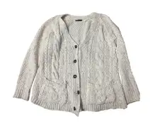 BDG Cream Cable Knit Button Front Cardigan Sweater Women's Size S