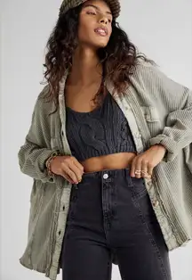 Free People One Scout Waffleknit Jacket/Cardigan