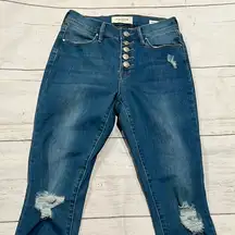 Pacsun high rise ankle skinny button up jeans