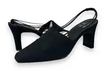 Mootsies‎ Tootsies Keena Sling Back Heels Womens 8.5 Black