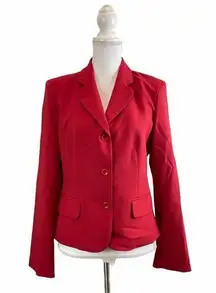 Women’s BODY by Victoria Red Blazer Jacket Sz 8 Casual Office Workwear Business