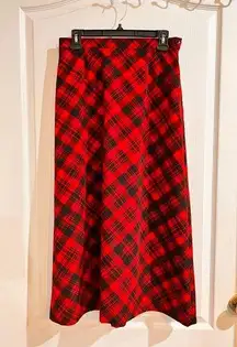 Vintage Breckenridge Plaid Maxi Skirt