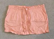 J.Crew  100% linen peach orange skirt in size small