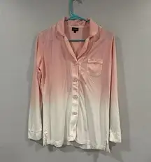 Cosabella Pink Ombre Button Down Shirt Small S