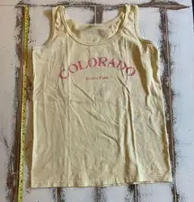 Colorado Estes Park yellow tank top