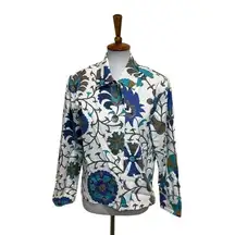 Vintage Painted Pony Floral Patterned Jacket Size Medium