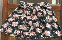 Blue Floral Skirt