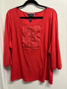Karen Scott Women's Vibrant Red Blouse