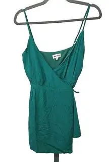 Superdown Wrap Top Womens Size XS V-Neck Spaghetti Strap Green