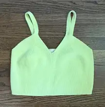 NWT Lime Green Knit Crop Tank