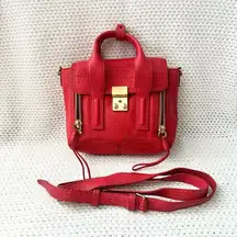 3.1 Phillip Lim 3.1 Philip Lim Mini Pashli Crossbody Satchel Red Leather Gold Hardware