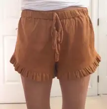 Cotton Candy LA Cotton Candy Tan Suede Tassel Shorts