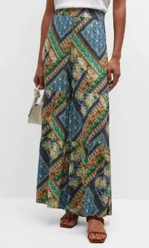 💕JOHNNY WAS💕 Rivera Tiered Wide-Leg Pants Finley Bohemian Floral Print XL NWT