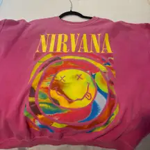 Urban Outfitters Pink Nirvana Crewneck