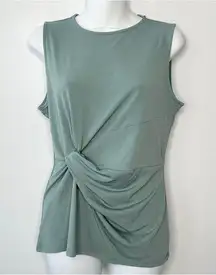 ZENANA Sage Green Twist Front Tank Top