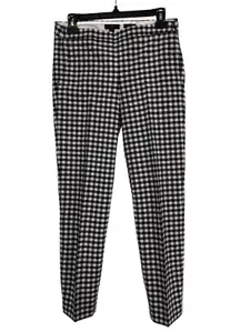 J.Crew Martie Navy Gingham Slim Fit Ankle Pants Size 4 Cotton Stretch