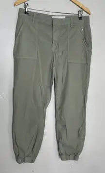 Frank & Eileen Jameson Jogger Pants Size 10 Sage Green Italian Performance Linen