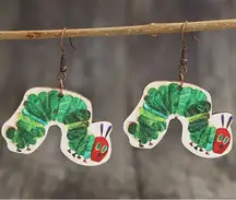 Very Hungry  Dangle Wooden Earrings