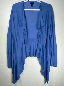 Soma Open Front Soft Lightweight Sweater Loungewear Ruffle Women’s Size Large