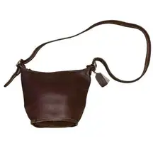 Coach Vintage  Maggie Duffle Crossbody Bucket Bag Chocolate Brown 9019