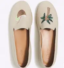 NWT J.Crew Tropical embroidered slip-on espadrille Flat