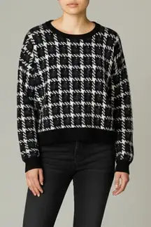 Theory Wool Houndstooth Crewneck Sweater
