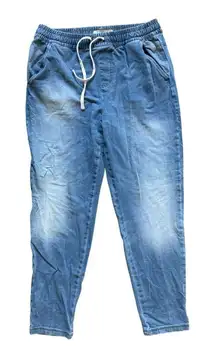 Womens Forever 21 Contemporary Drawstring Pull On Jogger Jeans - Sz L