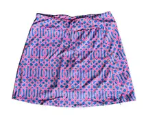 Lulu-B Womens Skort Golf Athletic Pink Blue Small Pickleball Tennis