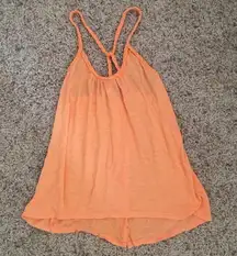 🧶Orange Flowy Tank Top🧶