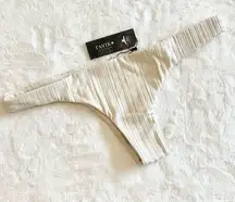 NWT Tavik Ali Mini Slinky Rib Swim Bottom in Tapioca - Large