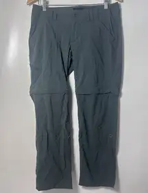 Marmot  Pants Womens 8 Gray Zip off Leg Roll Up Convertible Hiking Outdoors