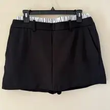 Zara Black and White Tailored Shorts