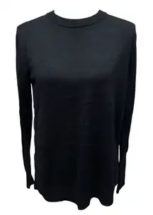 Lululemon Womens Still At Ease Pullover‎ Sweater Black Cashmere Blend Size 8