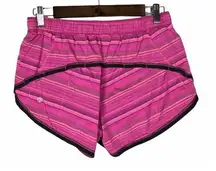 Lululemon Run: Roll Down Short in Elevation Stripe Pow Pink 3" 6