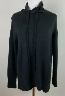 Philosophy‎ Sweater Solid Black Mock Neck Drawstring Cozy Womens Petite S